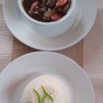 Beef Stir Fry served with Steamed Rice / Potato Chips